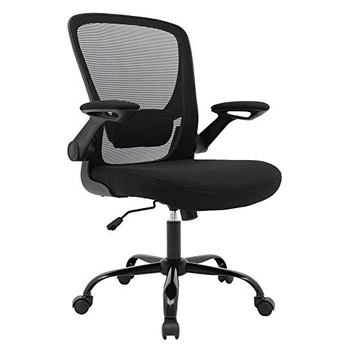 Home Ergonomic Office Gaming Computer Desk Swivel Chair with Armrest,...