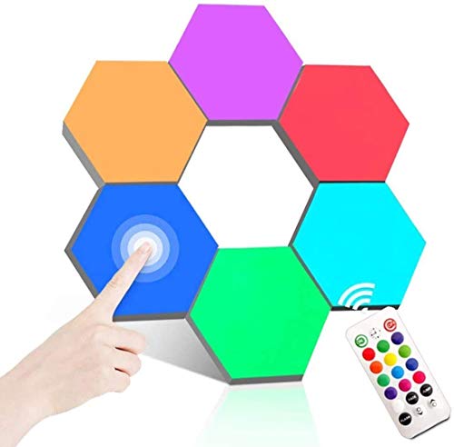 ODISTAR Remote Control Hexagon Wall Light,Smart Wall-Mounted...