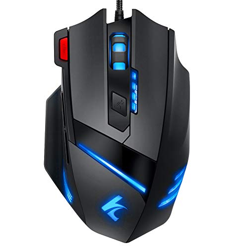 Hcman Gaming Mouse Wired,Programmable 7 Buttons,[Upgraded Version] Led...