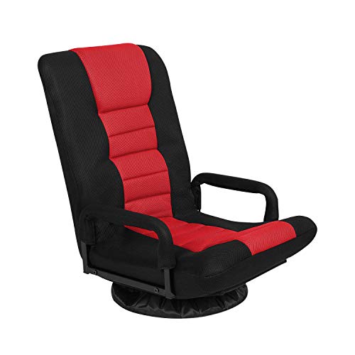 ORISTUS Swivel Gaming Floor Chair with Arms Back Support Adjustable...