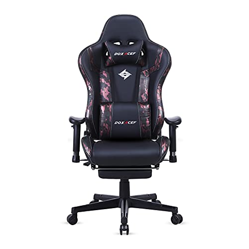 DOXACEF Large Size Adjustable Gaming Chair with Footrest Ergonomic...