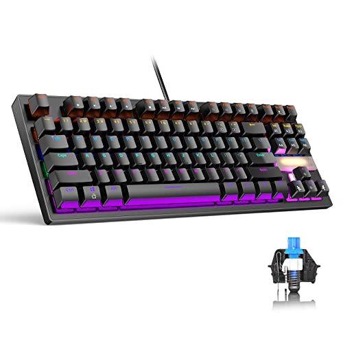 Anivia Mechanical Gaming Keyboard 87 Keys Small Compact Multicolour...