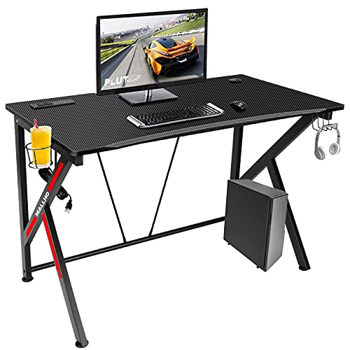 Polar Aurora K-Shaped Gaming Desk 45.1' W x 28.6' D Home Office...