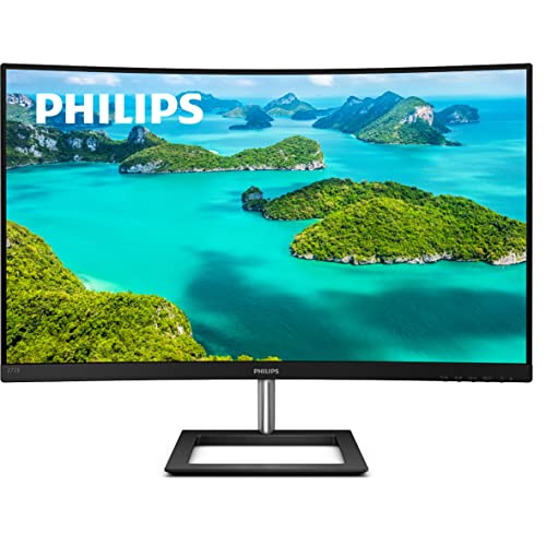 PHILIPS 272E1CA 27' Curved Frameless Monitor, Full HD 1080P, 100%...