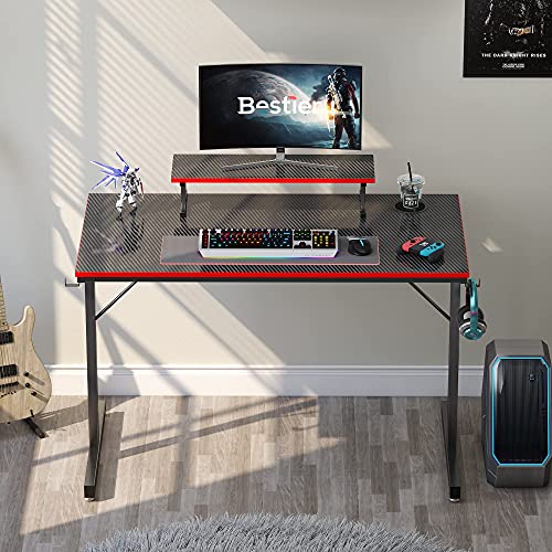Bestier Gaming Desk with LED Lights 44' Small Computer Desk for Home...