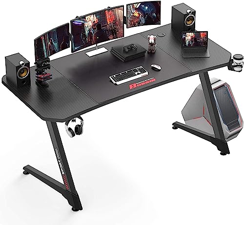 VITESSE Gaming Desk 63 Inch, Ergonomic Gamer Computer Desk with Mouse...