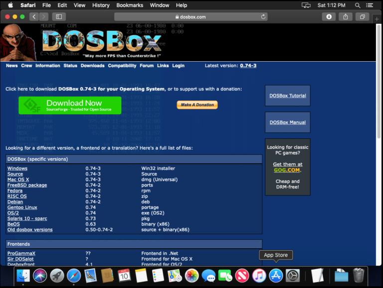 Dosbox как пользоваться mac os