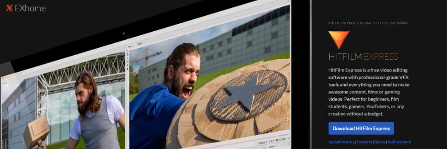 hitfilm express free video editing software
